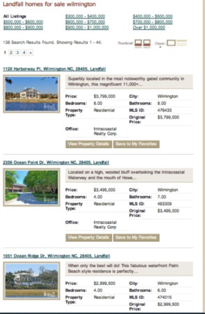 New Landfall real estate page goes active