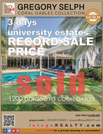 SOLD $4.8M RECORD SALE | 1200 Hardee Rd | Coral Gables FL | #coralgables #gregoryselph #letsgorealty
