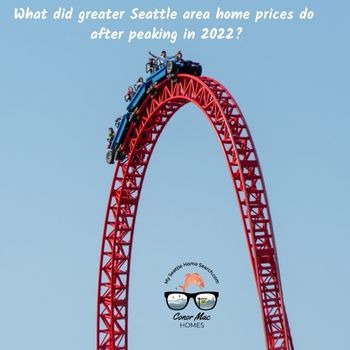 Which greater Seattle areas saw the largest home price drops in 2022?