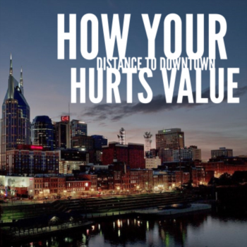 How your distance to downtown Nashville hurts value