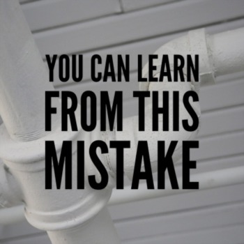 You can learn from this mistake