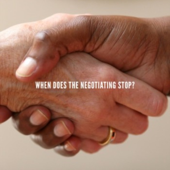 For seller: when does the negotiating stop?