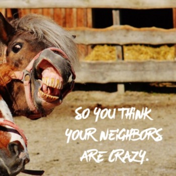 So you think your neighbors are crazy