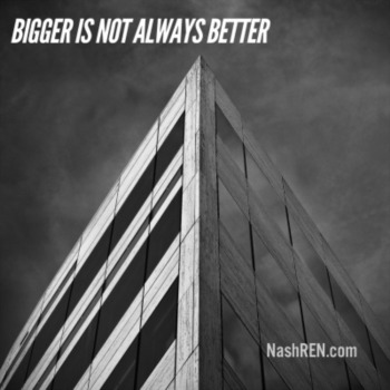 Bigger is not always better
