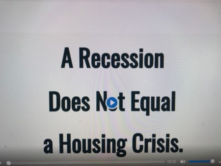 A Recession Does Not Equal A Housing Crisis