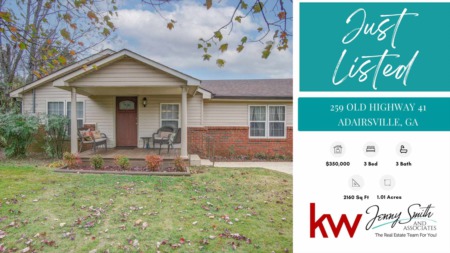 Just Listed in Adairsville by Jenny Smith and Associates at 259 Old Highway 41