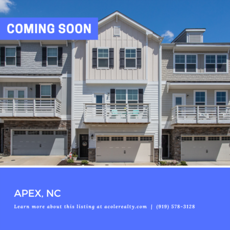 *COMING SOON* Immaculate Townhome with designer accents throughout in a spectacular Apex location!