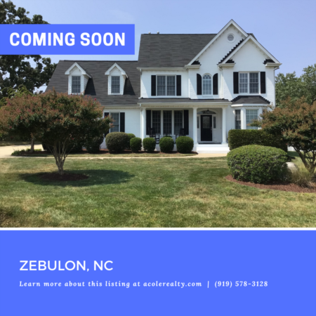 *COMING SOON* Amazing cul-de-sac opportunity on 1.12 acres in a convenient Zebulon location