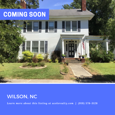 *COMING SOON* Charming home located in downtown Wilson - a historic home lover's dream.