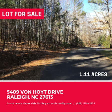 *NEW LISTING* Bring your own custom builder and build your dream home! Nestled in the private, highly desirable neighborhood of Telluride, this 1.1 acre wooded lot is in a spectacular NW Raleigh location