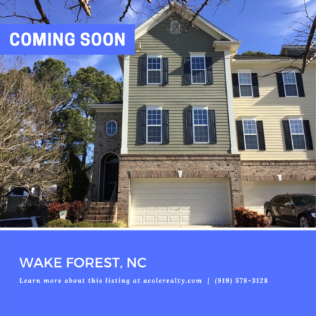 *COMING SOON* Gorgeous 3 Level End Unit Townhome in the heart of desirable Heritage minutes away from US 1, schools, shopping, and dining.