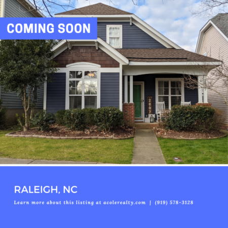 Charming 3 bedroom Bungalow in one of Raleigh's most sought-after communities featuring greenways, sidewalks, pocket parks, community pools, and tennis courts.