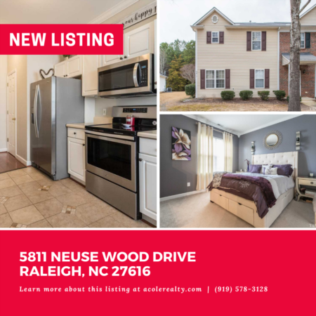 *NEW LISTING* Amazing End Unit Townhome opportunity in a spectacular Raleigh location close to 540, schools, shopping, and restaurants!