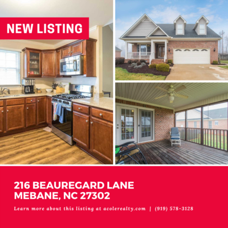 *NEW LISTING* Gorgeous all brick home in the heart of Mebane. 