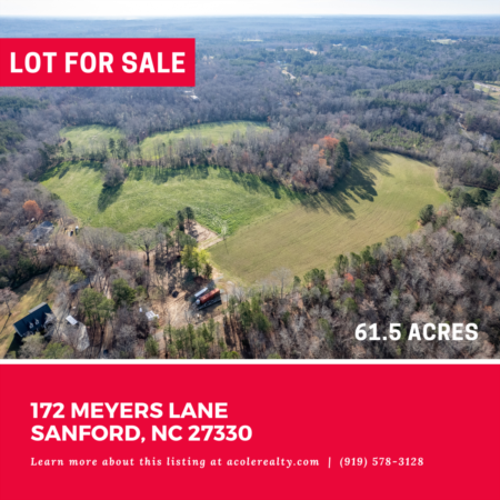 *NEW LISTING* 61.5 Acres in a 'Up & Coming' Sanford location.