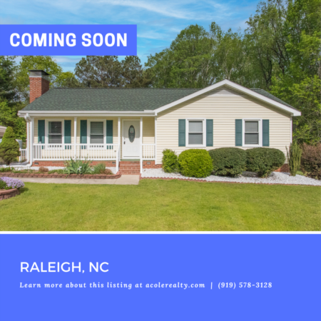 *COMING SOON* Highly sought-after Ranch home in a spectacular Raleigh location close to major highways, White Oak Shopping/Dining, and all that downtown Raleigh has to offer.