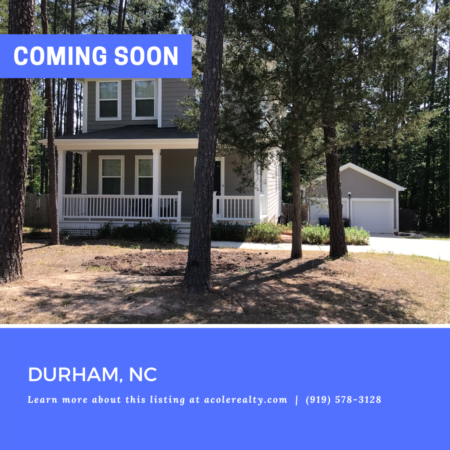 *COMING SOON* Great Opportunity! Just minutes to downtown Durham!