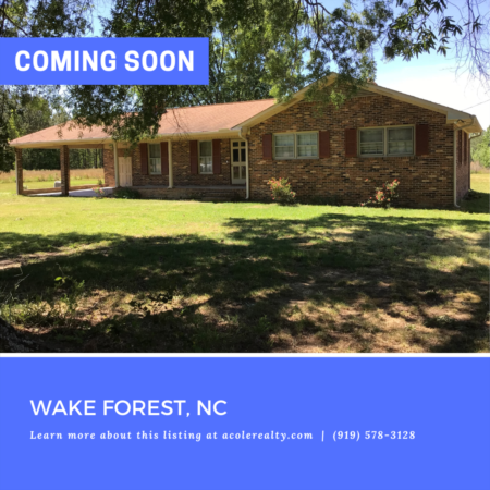 *COMING SOON* Charming all brick Ranch home in a convenient location close to Hwy 50 boat launches, Falls Lake beaches, and 540.