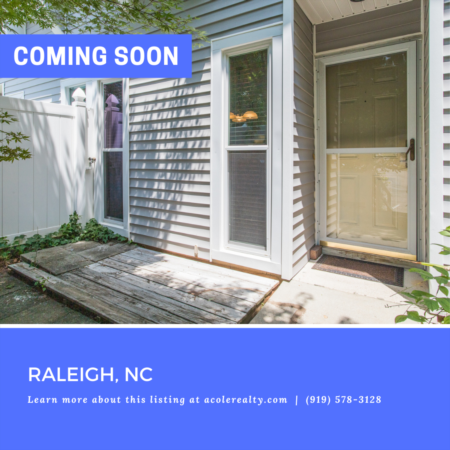 *COMING SOON* Prime Location! 2 BR condo in the well-established neighborhood of Sandy Creek close to 440/540, shopping, dining, and Midtown/North Hills.