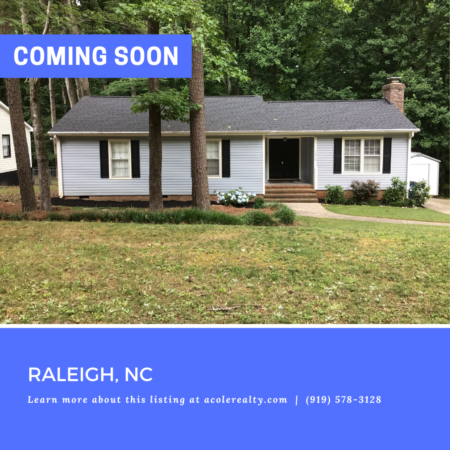 *COMING SOON* Convenient Ranch living in the heart of Raleigh!