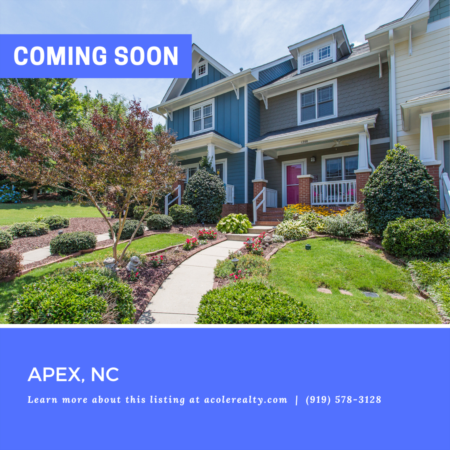 *COMING SOON* Immaculate cul-de-sac townhome is in a spectacular Apex location.