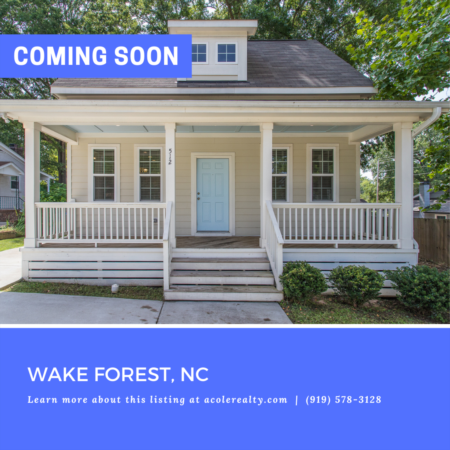 *COMING SOON* Great Bungalow in the heart of Wake Forest!