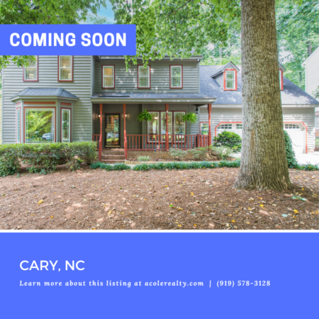 *COMING SOON* Meticulously maintained cul-de-sac home in the heart of Cary minutes from schools, shopping, dining, and major highways.