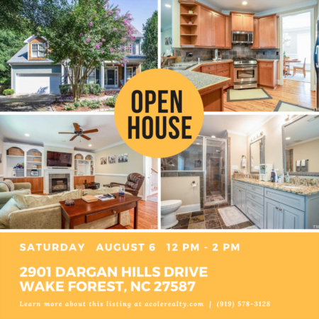 Wake Forest Open House: Saturday, August 6, 2022 from 12:00 PM - 2:00 PM