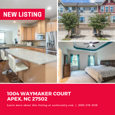 *NEW LISTING* Like new townhome in a highly sought-after Apex community. 