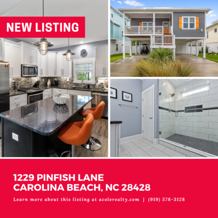 Your dream Beach Bungalow awaits in highly sought-after Carolina Beach with spectacular views across from Seagrove!