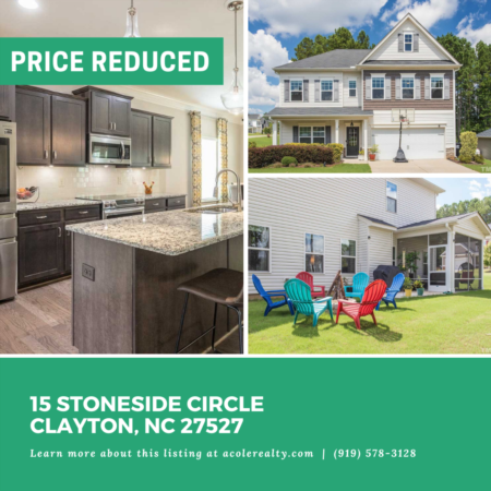 *PRICE REDUCTION* A $4,000 price adjustment has just been made on 15 Stoneside Circle, Clayton!