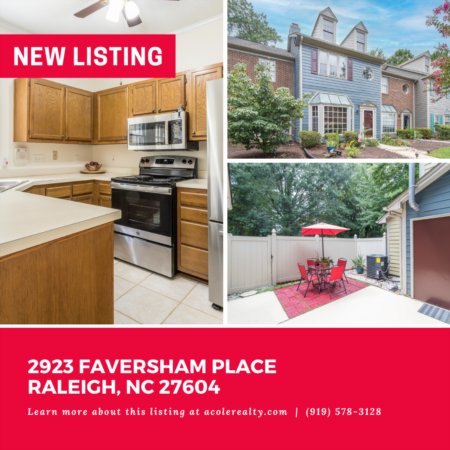 *NEW LISTING* Charming townhome in a prime Raleigh location close to major highways, schools, shopping, and dining.