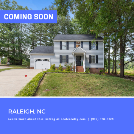 *COMING SOON* A rare find! Incredible 3 BR home in Raleigh.