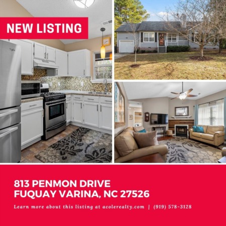 *NEW LISTING* Ready for your personal touches! This highly sought-after 3 BR/2 BA ranch home features fresh interior/exterior paint, new roof & water heater, covered front porch perfect for rocking chairs, and Family Room w/ fireplace & vaulted ceiling.