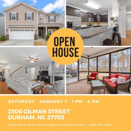  Open House: Saturday, January 7, 2023 from 1:00 PM - 4:00 PM