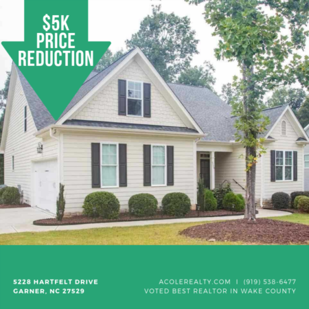 BACK ON THE MARKET & PRICE REDUCED- Garner, NC!
