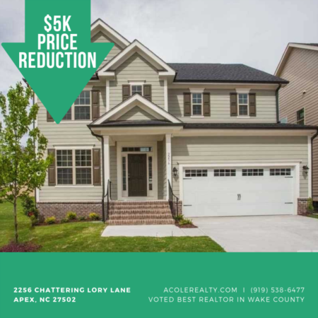 PRICE REDUCTION in Apex, NC!