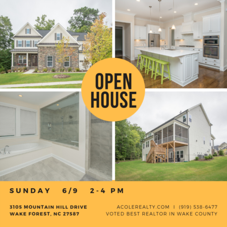 *OPEN HOUSE* on Sunday in Wake Forest, NC!