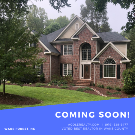 *COMING SOON* Brick home in Wake Forest, NC 27587!
