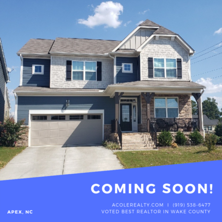 *COMING SOON* Beautiful home located in growing town of Apex!