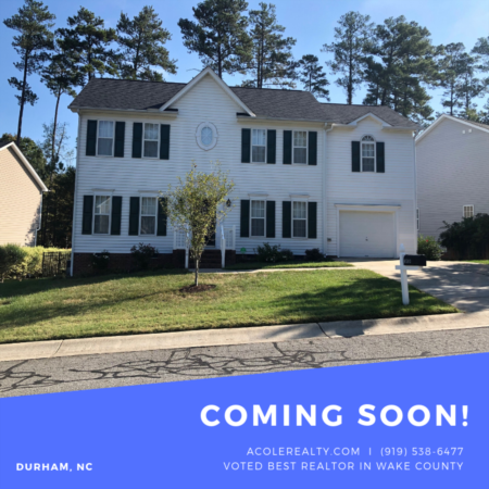 *COMING SOON* beautifully maintained 4 bedroom home in flourishing City of Durham. 
