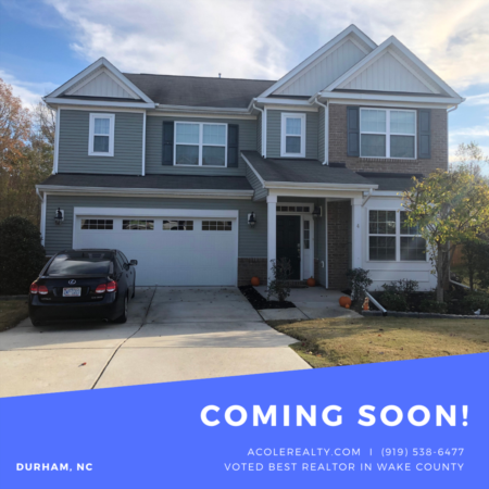 *COMING SOON* Durham home in Ravenstone Subdivision!