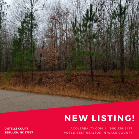 *NEW LISTING* End lot in Zebulon, NC!