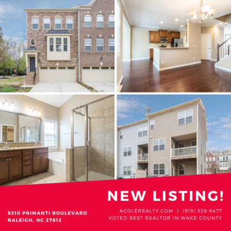 *NEW LISTING* End Unit Townhome located in a great Raleigh location!