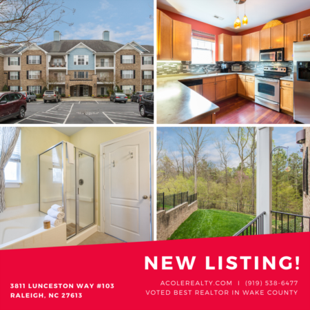 *NEW LISTING* 1st Floor End Unit Condo in Prime Raleigh location!