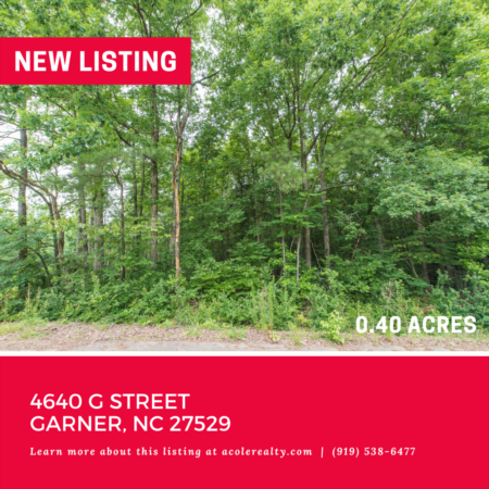 Vacant Lot in Garner! 4640 G Street, Garner: 0.40 acres
