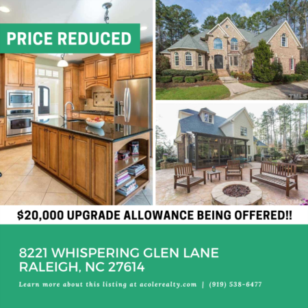 *PRICE REDUCTION* A $20,000 upgrade allowance + a $15,000 Price adjustment