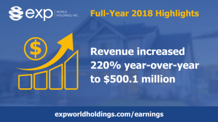 eXp World Holdings Reports Fourth-Quarter and Full-Year 2018 Financial Results