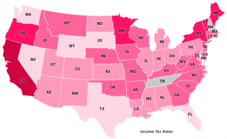 Delaware has lowest relative income-tax obligation in the Contiguous United States