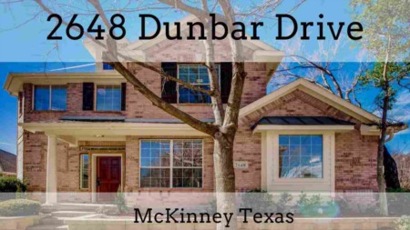 SOLD - 2648 Dunbar Drive McKinney, Tx